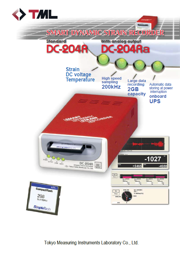 Dynamic Strain Recorder DC-204R/DC-204Ra